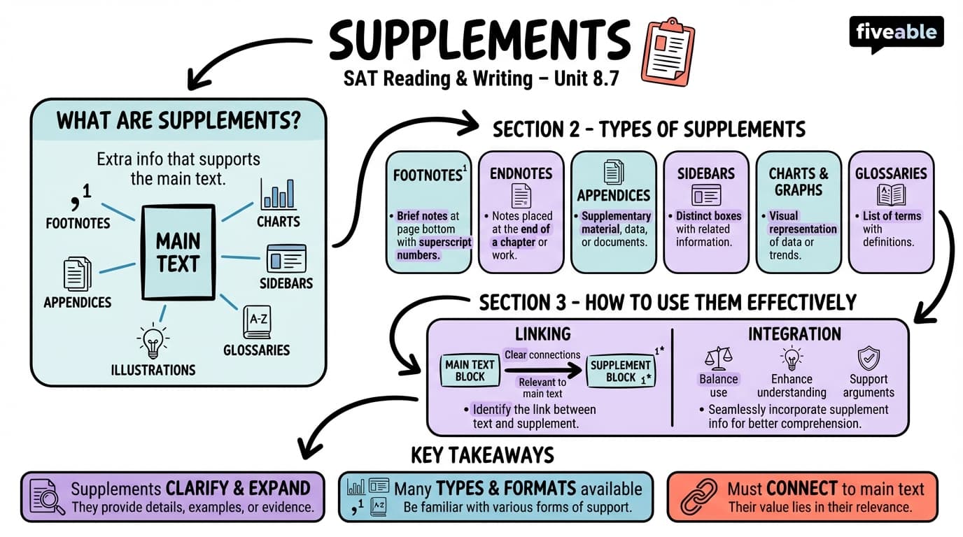 8.7 Supplements - Digital SAT - Unit 8 visual cheatsheet