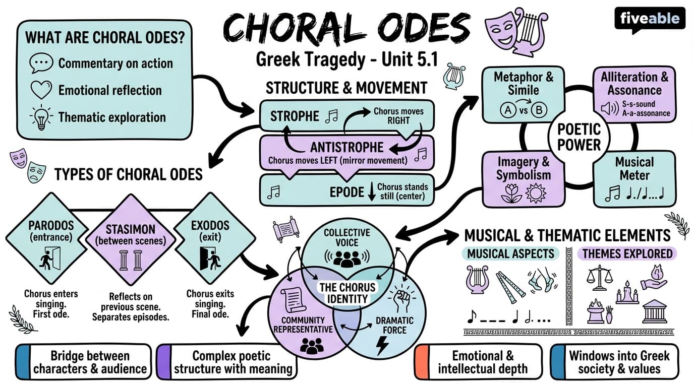 5.1 Choral odes - Greek Tragedy - Unit 5 visual cheatsheet
