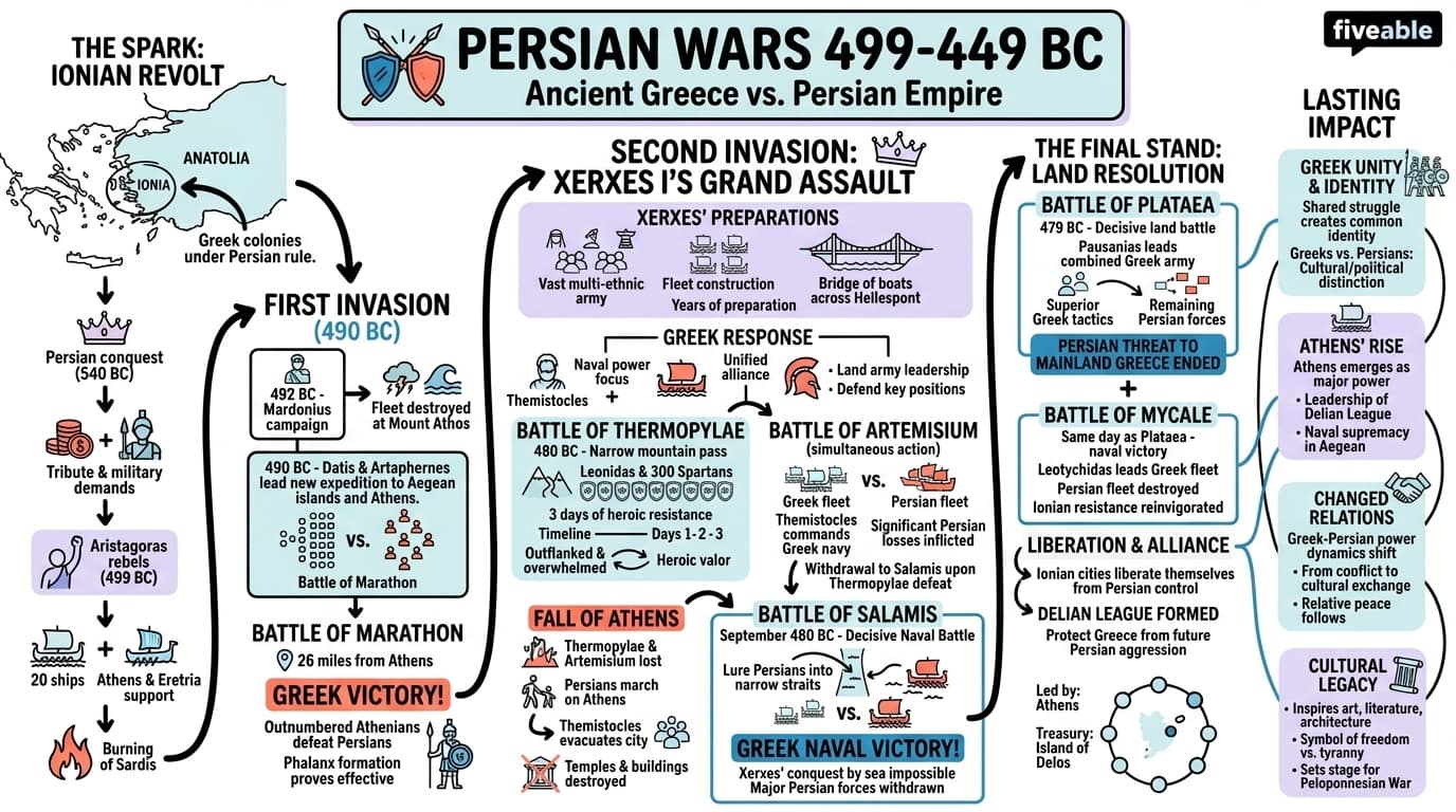 4.6 Persian Wars - Ancient Mediterranean World - Unit 4 visual cheatsheet
