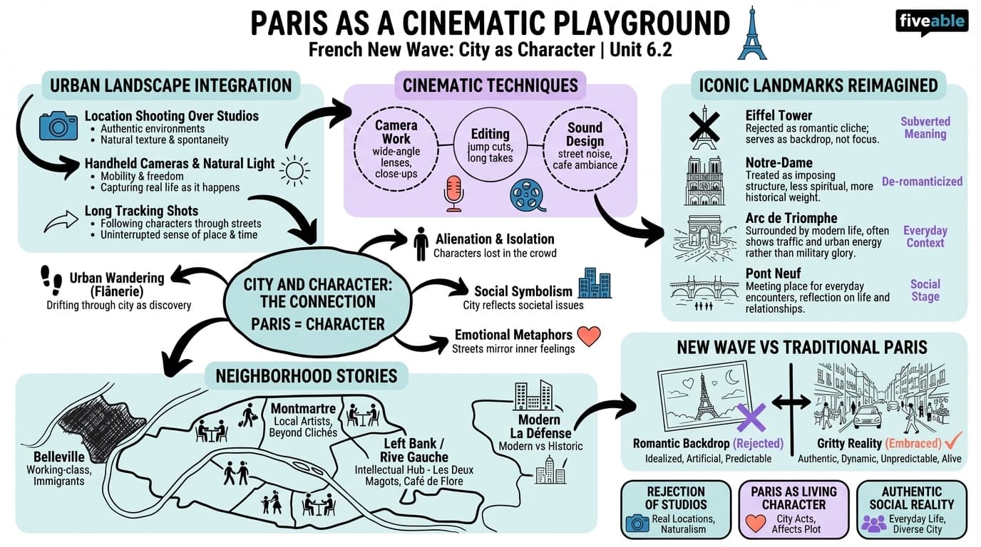 6.2 Paris as a cinematic playground - City in Film - Unit 6 visual cheatsheet