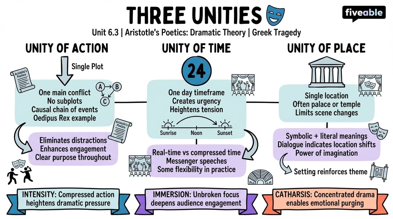 6.3 Three unities - Greek Tragedy - Unit 6 visual cheatsheet