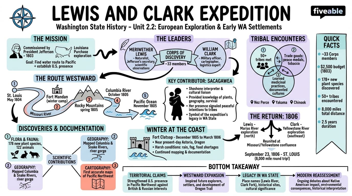 2.2 Lewis and Clark expedition - Washington State History - Unit 2 visual cheatsheet
