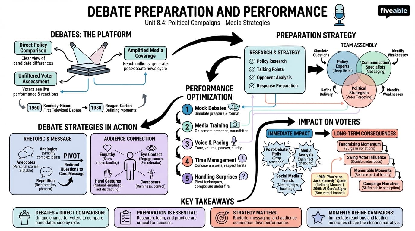 8.4 Debate preparation and performance - Media and Politics - Unit 8 visual cheatsheet