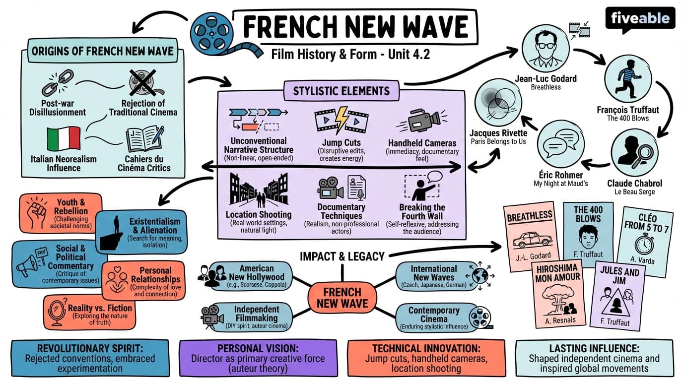 4.2 French New Wave - Film History and Form - Unit 4 visual cheatsheet