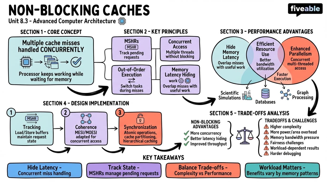 8.3 Non-blocking Caches - Advanced Computer Architecture - Unit 8 visual cheatsheet