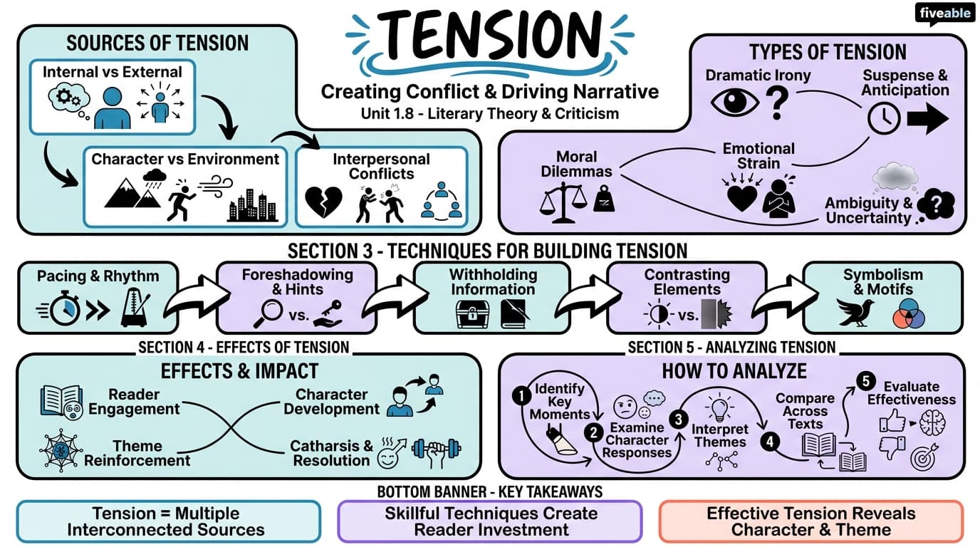 1.8 Tension - Literary Theory and Criticism - Unit 1 visual cheatsheet