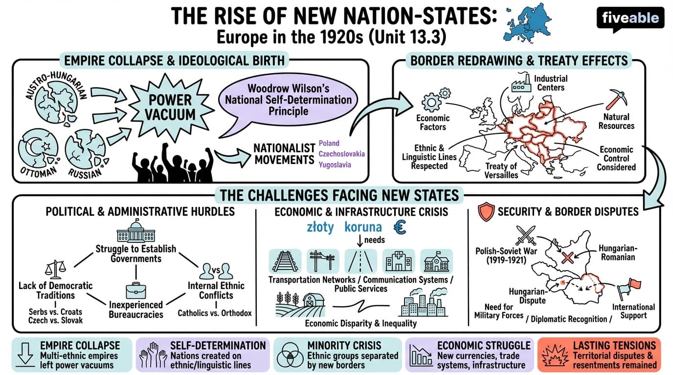 13.3 The Rise of New Nation-States - World War I - Unit 13 visual cheatsheet