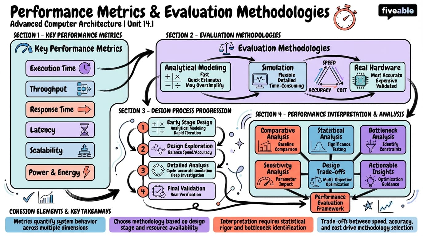 14.1 Performance Metrics and Evaluation Methodologies - Advanced Computer Architecture - Unit 14 visual cheatsheet