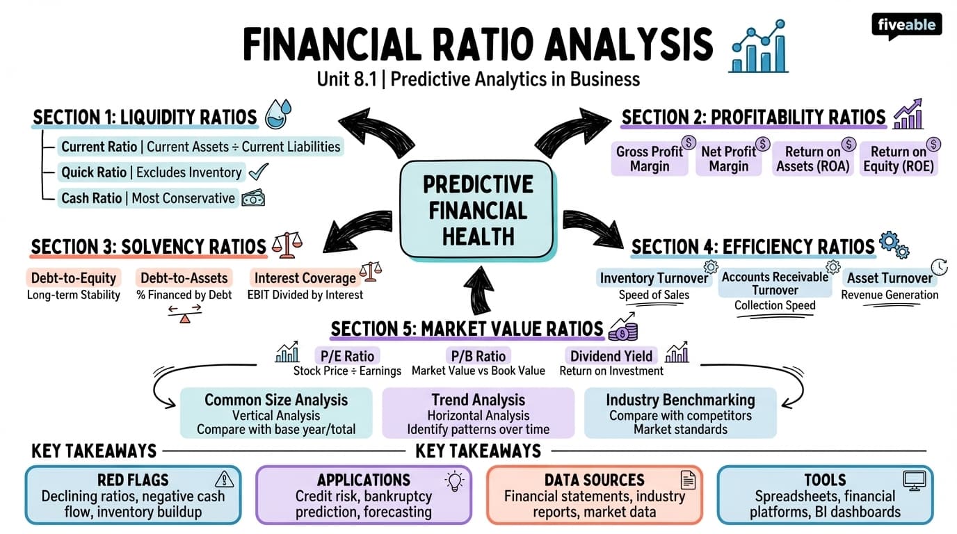 8.1 Financial ratio analysis - Predictive Analytics in Business - Unit 8 visual cheatsheet