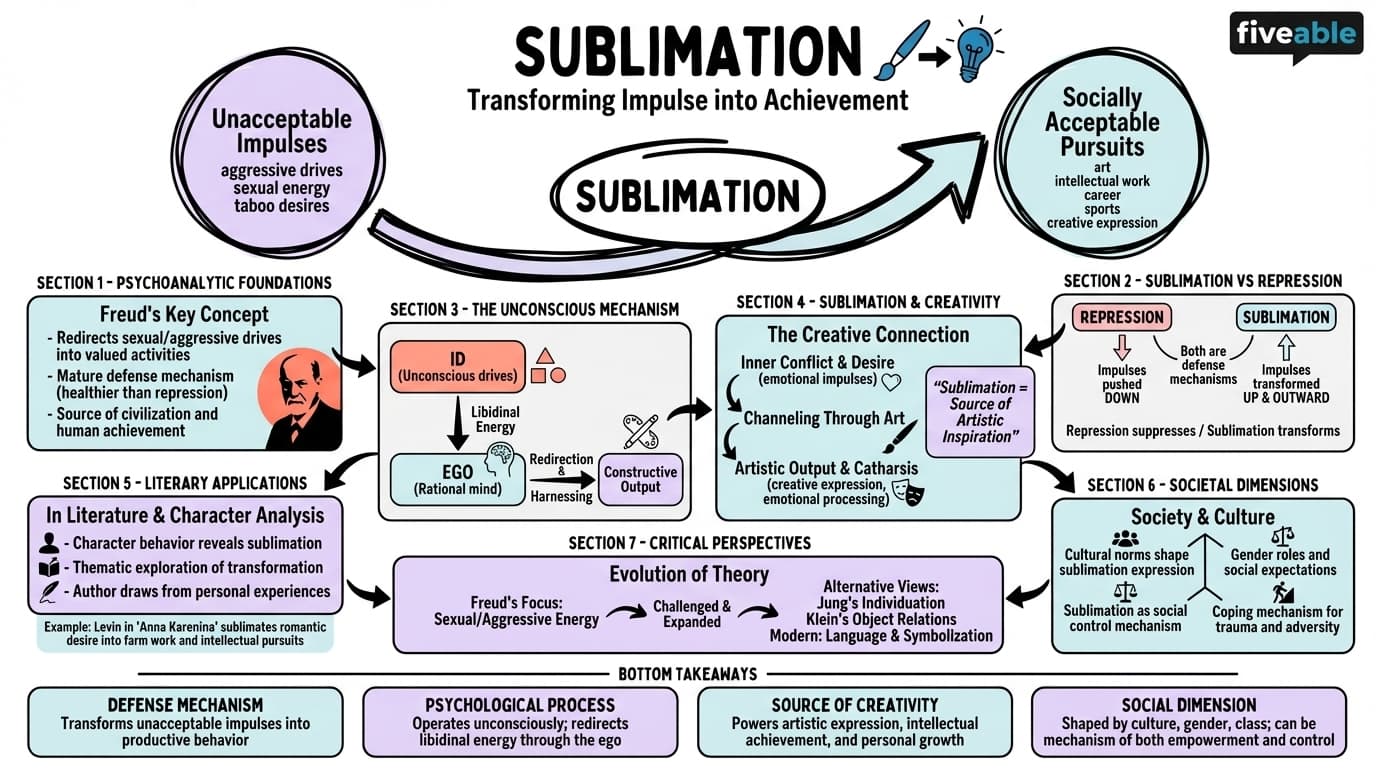 4.4 Sublimation - Literary Theory and Criticism - Unit 4 visual cheatsheet