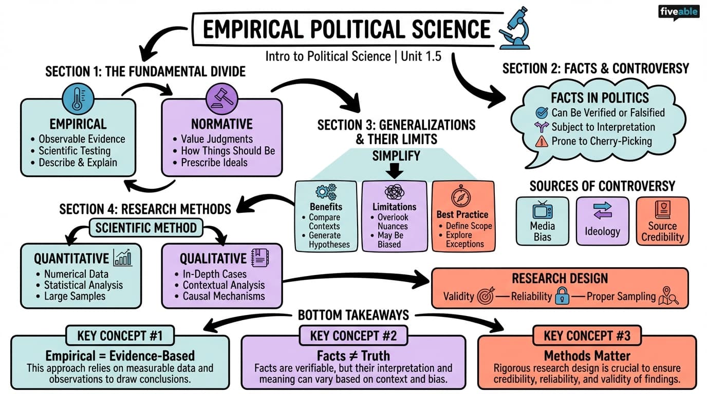 1.5 Empirical Political Science - Intro to Political Science - Unit 1 visual cheatsheet