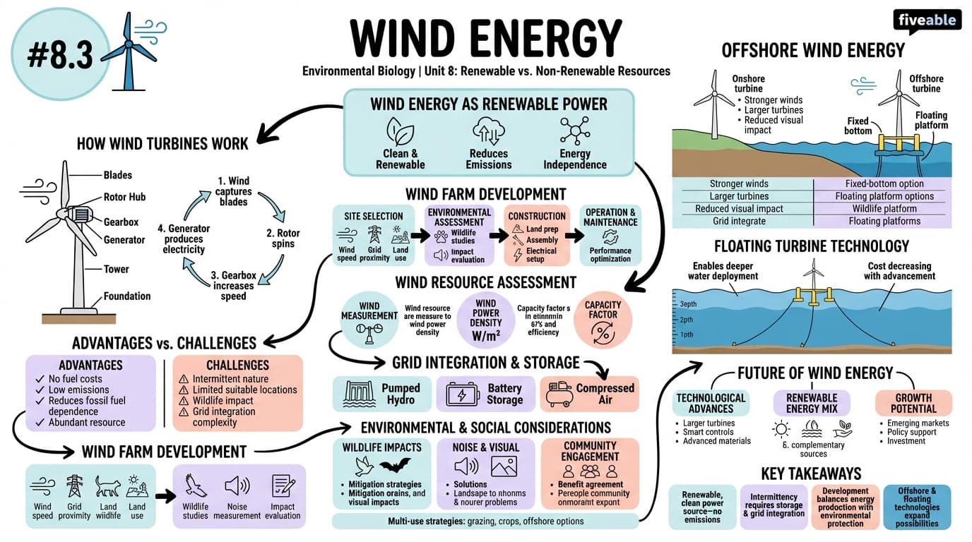 8.3 Wind energy - Environmental Biology - Unit 8 visual cheatsheet