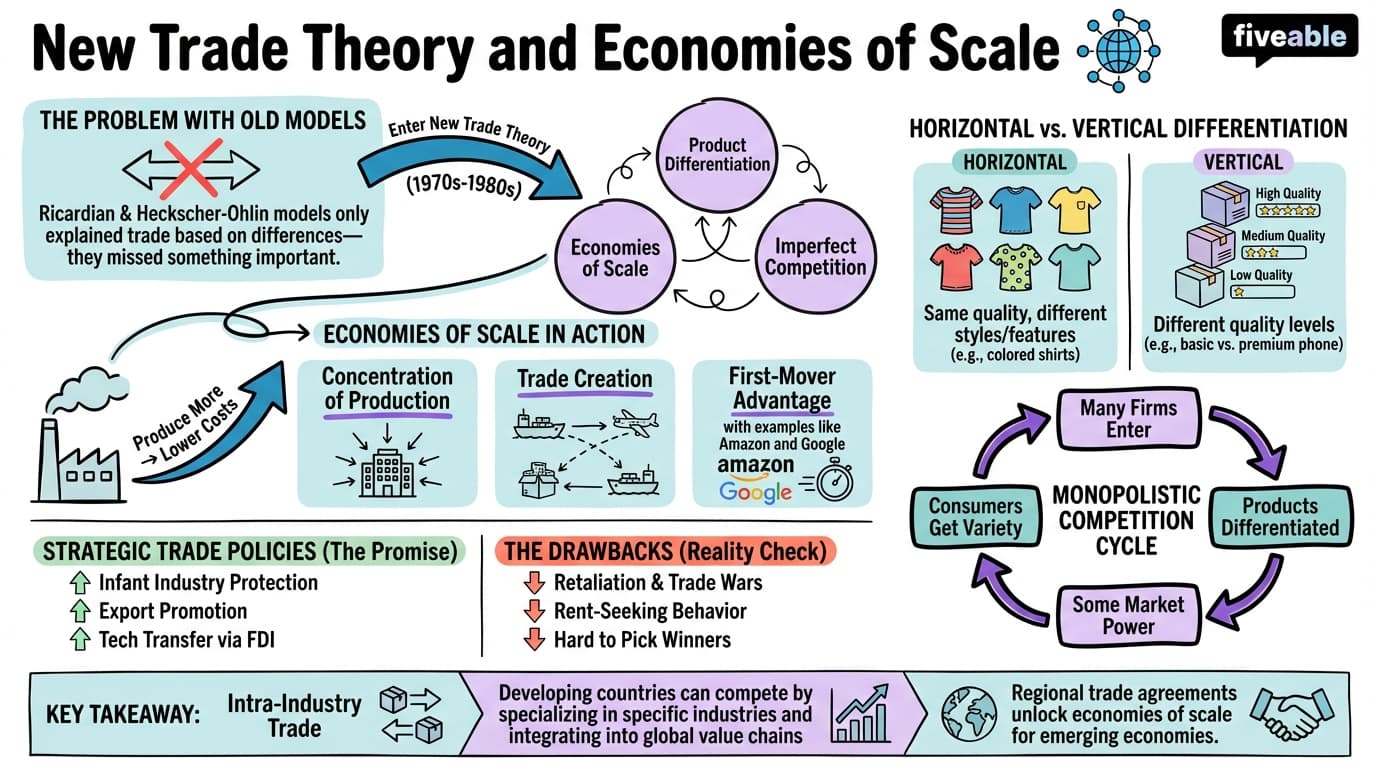 2.3 New trade theory and economies of scale - International Economics - Unit 2 visual cheatsheet