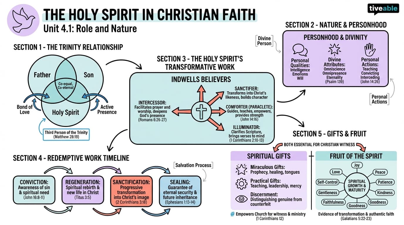 4.1 The role and nature of the Holy Spirit - Intro to Christianity - Unit 4 visual cheatsheet