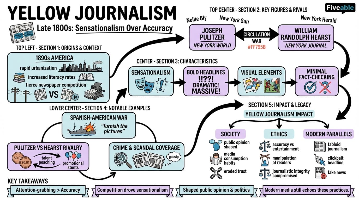 1.5 Yellow journalism - Literature of Journalism - Unit 1 visual cheatsheet