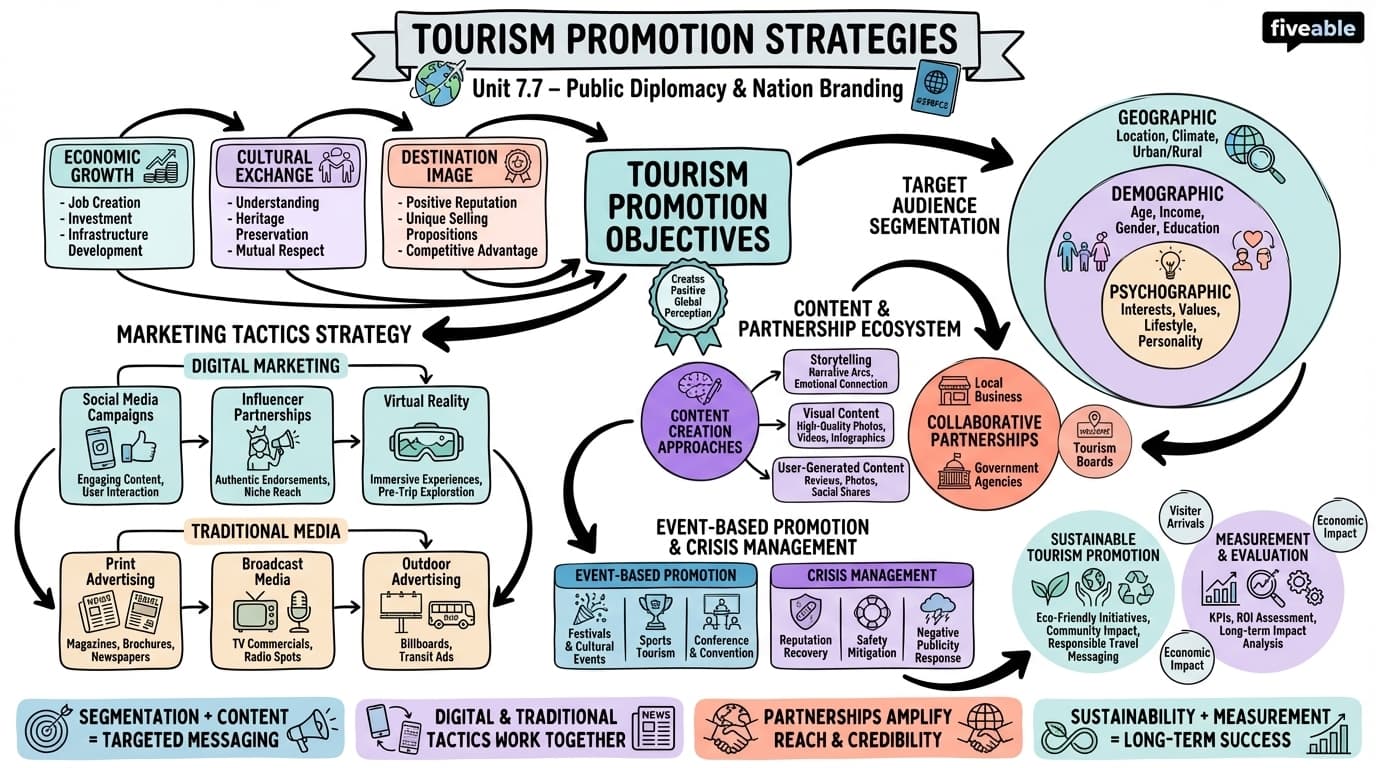 7.7 Tourism promotion strategies - International Public Relations - Unit 7 visual cheatsheet