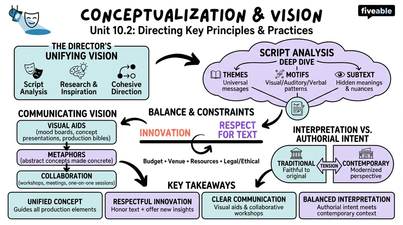 10.2 Conceptualization and Vision - Intro to Theatre Arts - Unit 10 visual cheatsheet