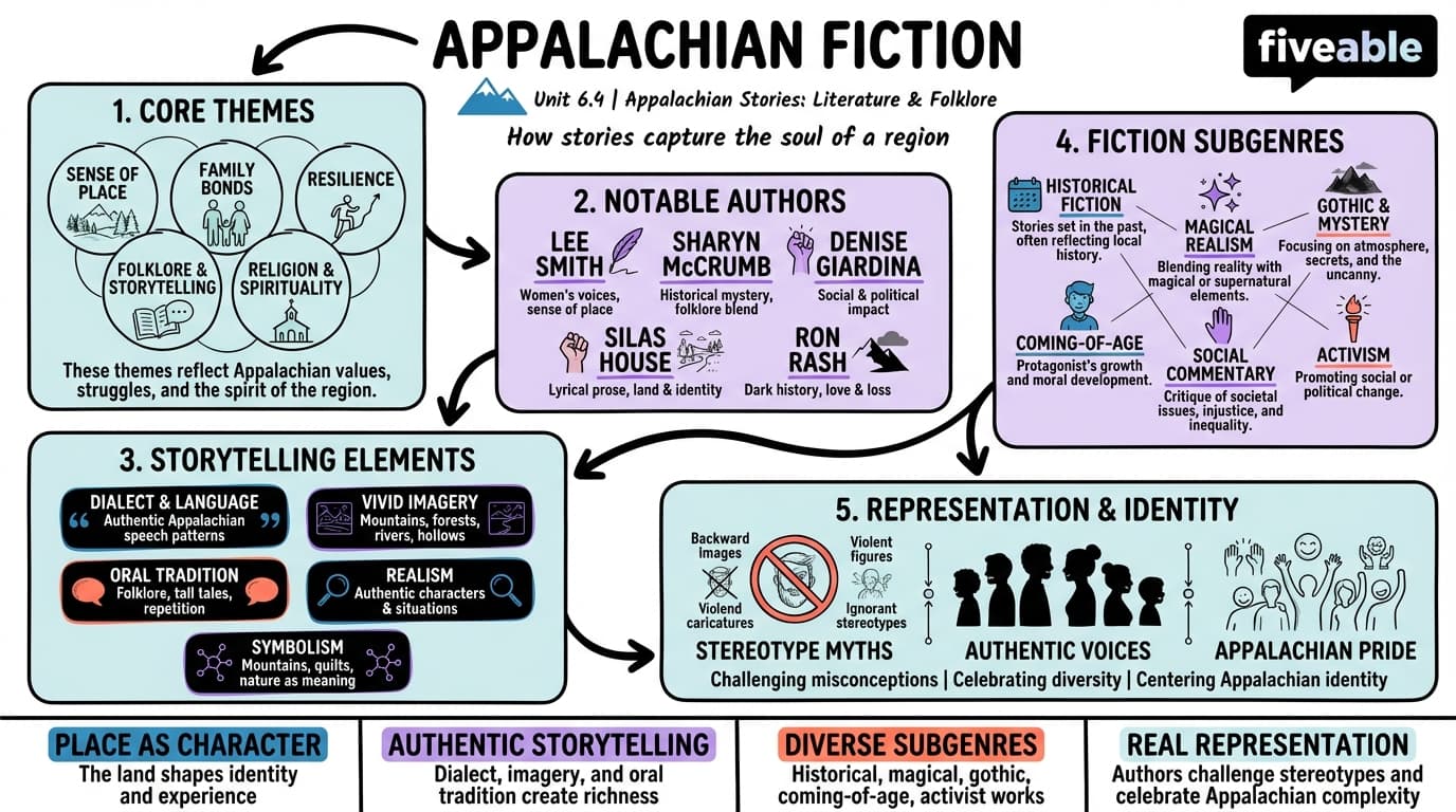 6.4 Appalachian fiction - Appalachian Studies - Unit 6 visual cheatsheet