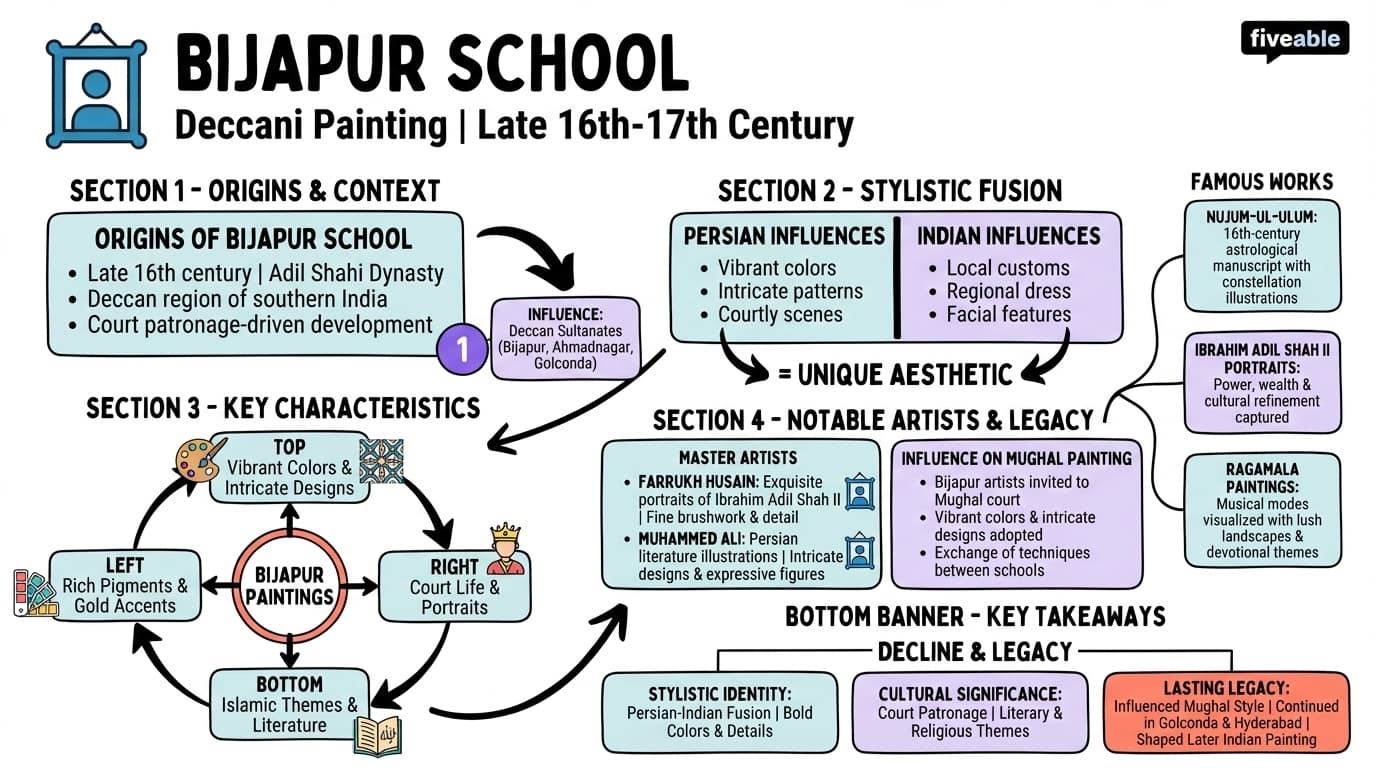 4.2 Bijapur school - Indian Art – 1350 to Present - Unit 4 visual cheatsheet