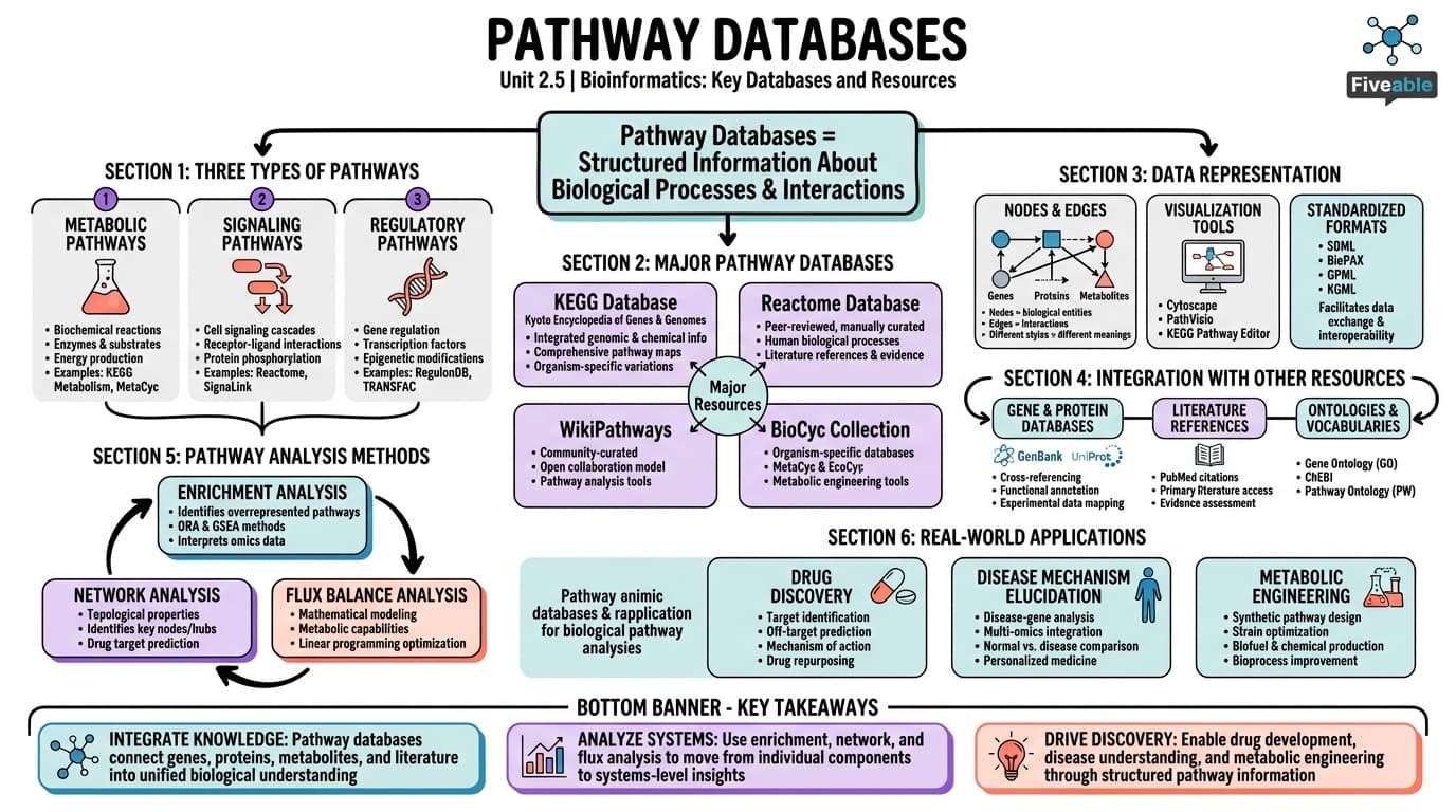 2.5 Pathway databases - Bioinformatics - Unit 2 visual cheatsheet