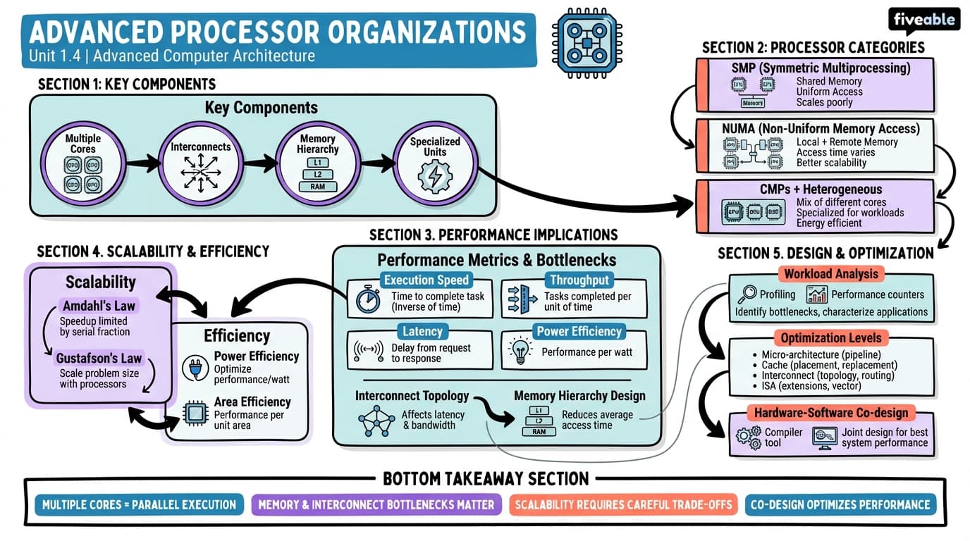 1.4 Advanced Processor Organizations - Advanced Computer Architecture - Unit 1 visual cheatsheet