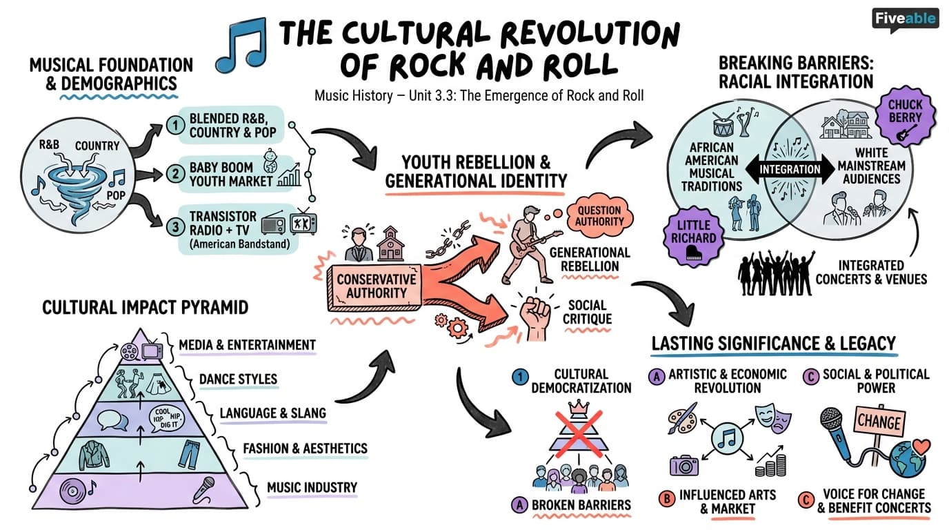3.3 The Cultural Revolution of Rock and Roll - Music History – Pop Music - Unit 3 visual cheatsheet