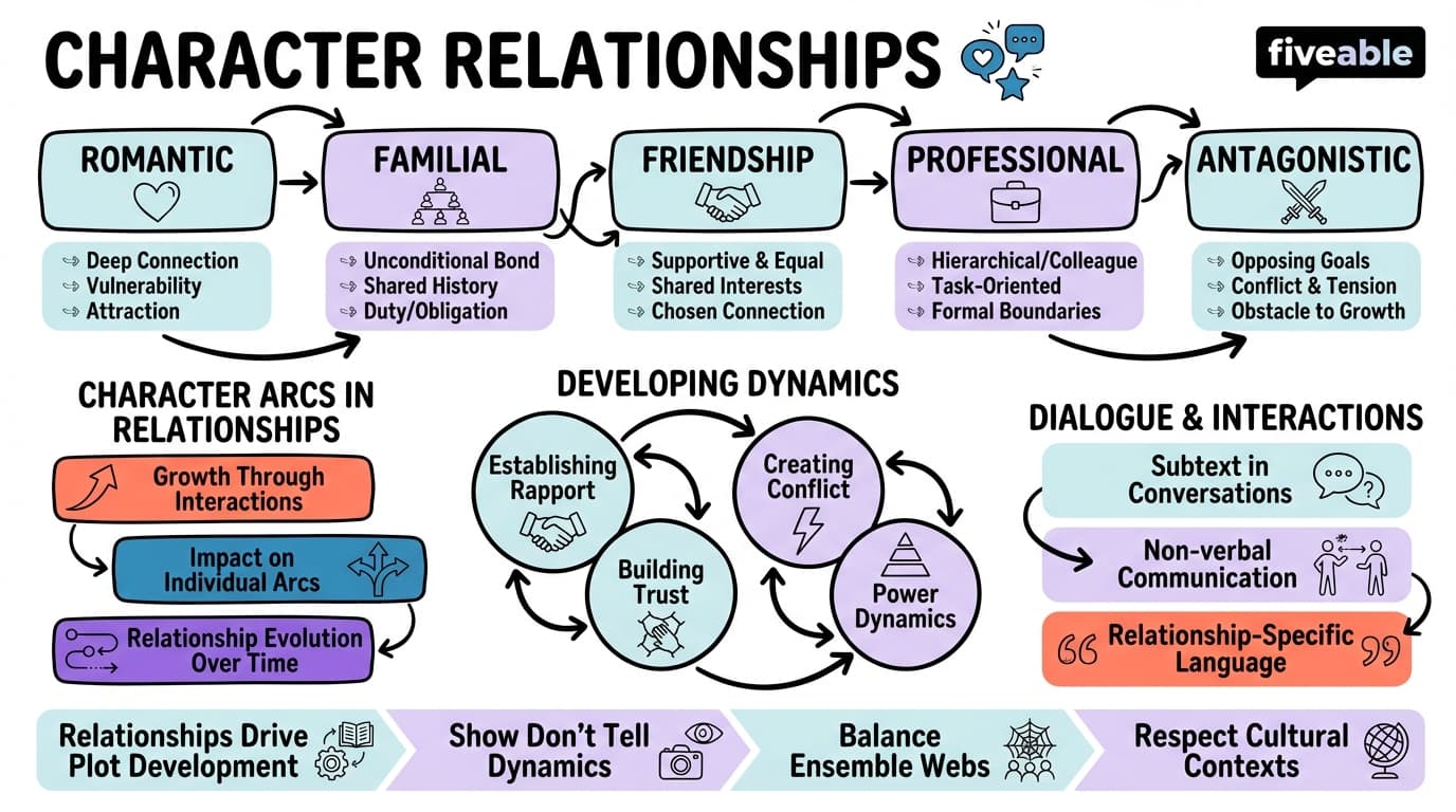 3.6 Character relationships - TV Writing - Unit 3 visual cheatsheet