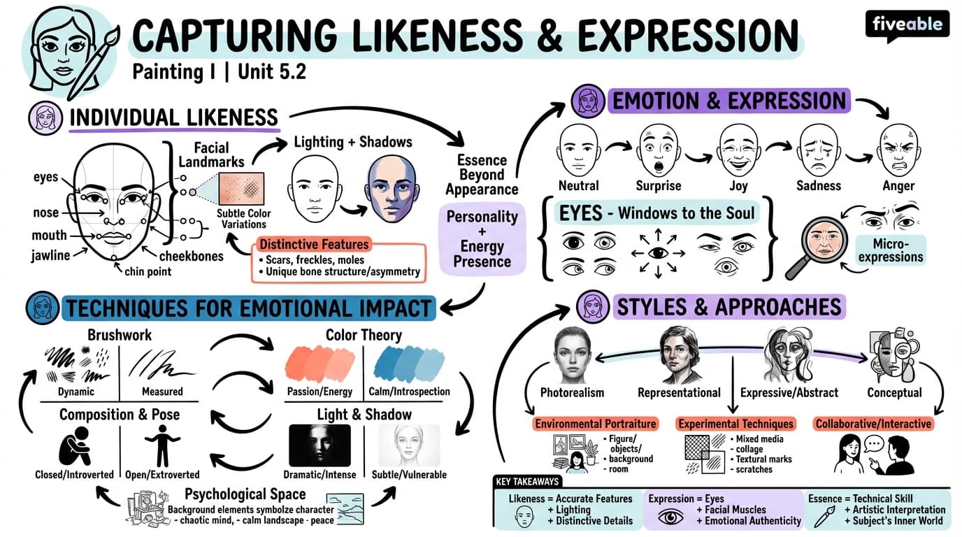 5.2 Capturing likeness and expression - Painting I - Unit 5 visual cheatsheet