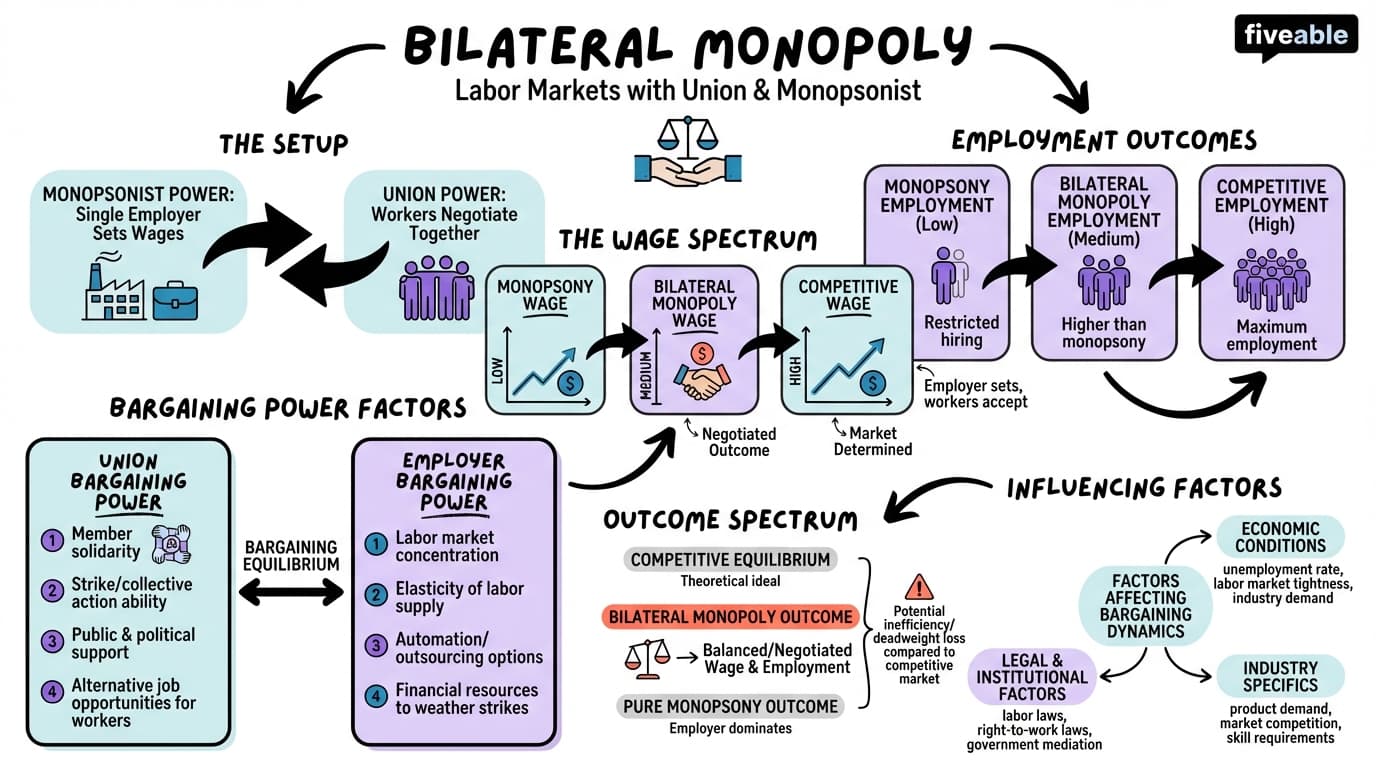 14.4 Bilateral Monopoly - Principles of Microeconomics - Unit 14 visual cheatsheet