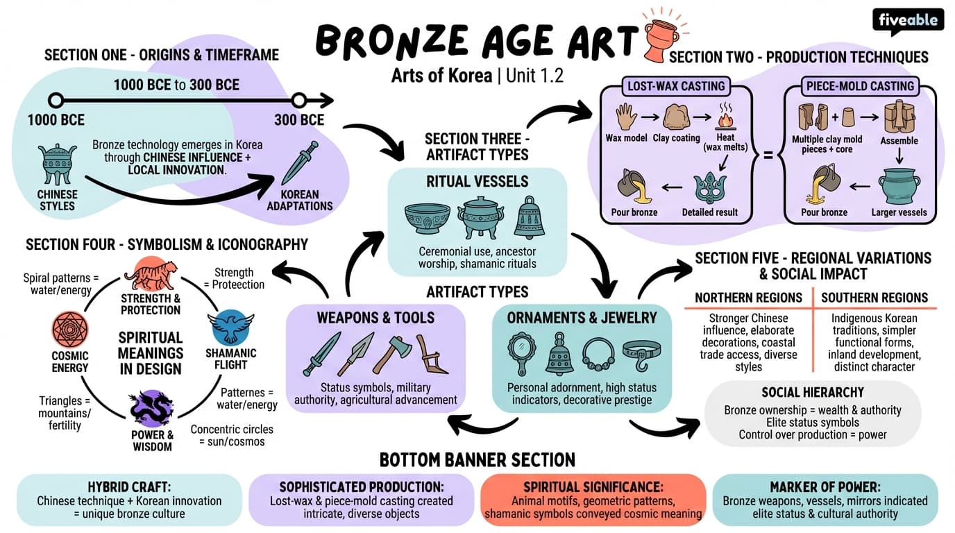 1.2 Bronze Age art - Arts of Korea - Unit 1 visual cheatsheet