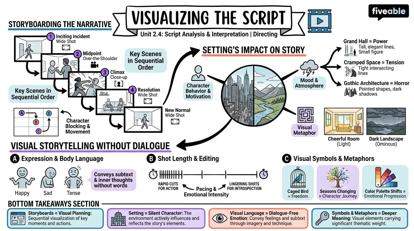 2.4 Visualizing the Script - Directing - Unit 2 visual cheatsheet