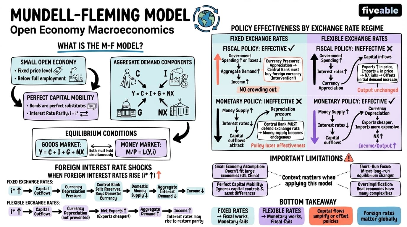 9.2 Mundell-Fleming model - International Economics - Unit 9 visual cheatsheet