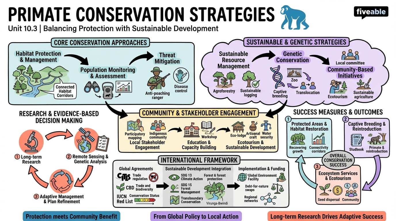 10.3 Conservation strategies and management - Biological Anthropology - Unit 10 visual cheatsheet