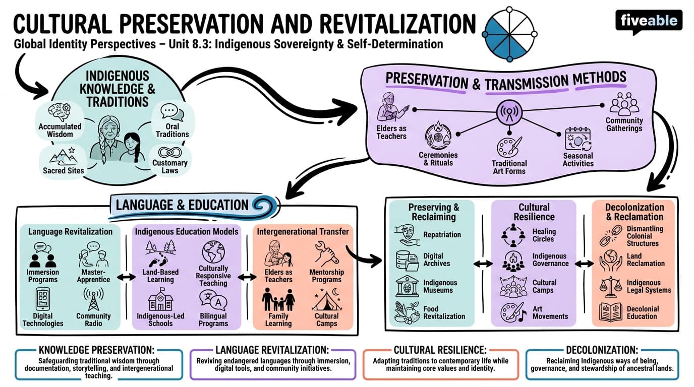 8.3 Cultural Preservation and Revitalization - Global Identity Perspectives - Unit 8 visual cheatsheet