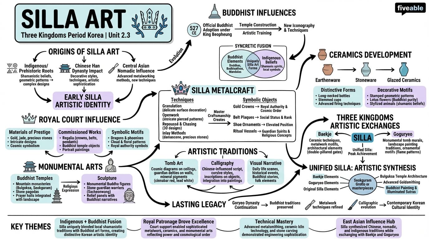 2.3 Silla art - Arts of Korea - Unit 2 visual cheatsheet