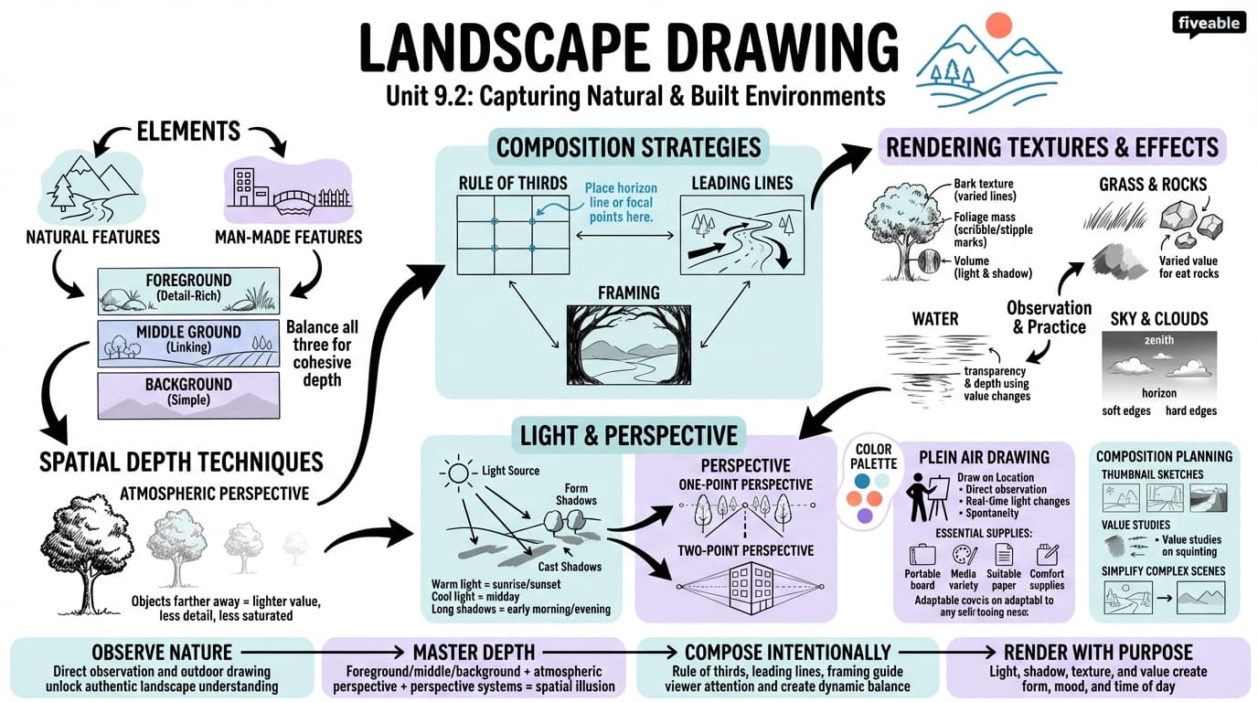 9.2 Landscape - Drawing I - Unit 9 visual cheatsheet
