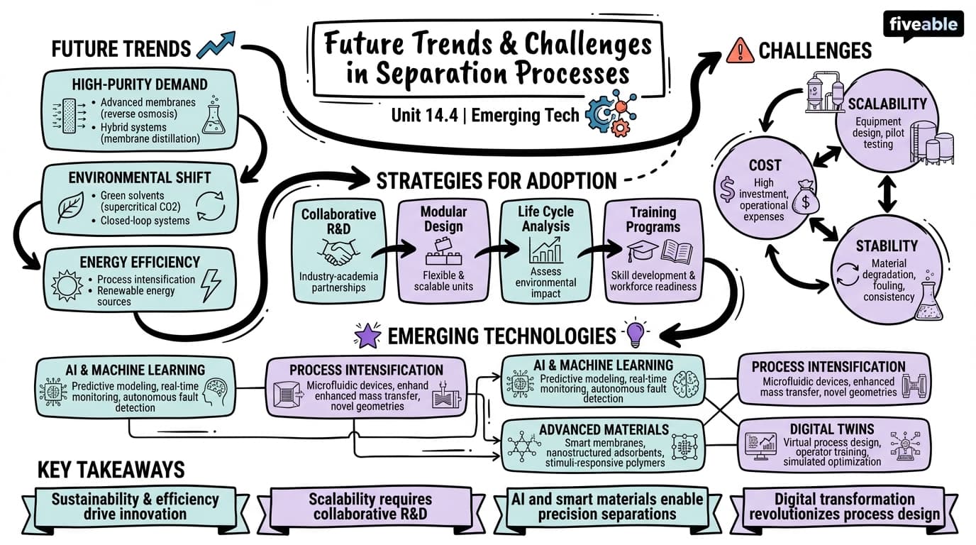 14.4 Future trends and challenges in separation processes - Separation Processes - Unit 14 visual cheatsheet