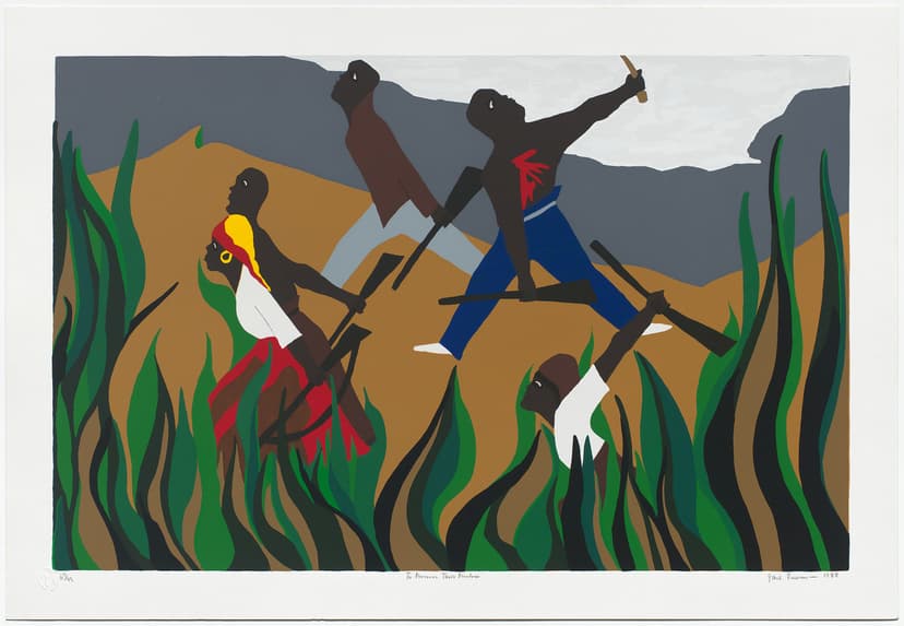 "To Preserve Their Freedom," 1988, from The Life of Toussaint L'Ouverture, a series by Jacob Lawrence