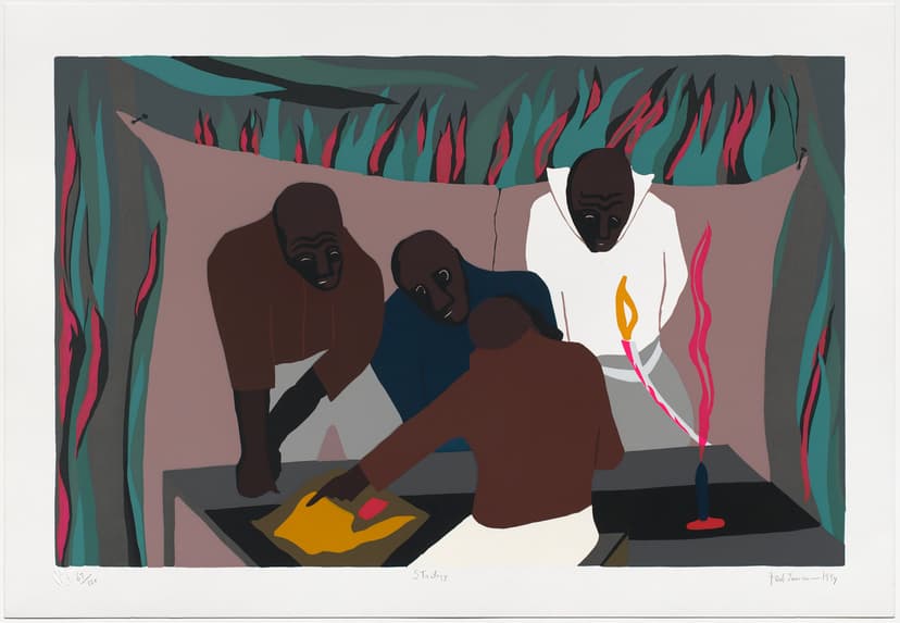 "Strategy," 1994, from The Life of Toussaint L'Ouverture, a series by Jacob Lawrence