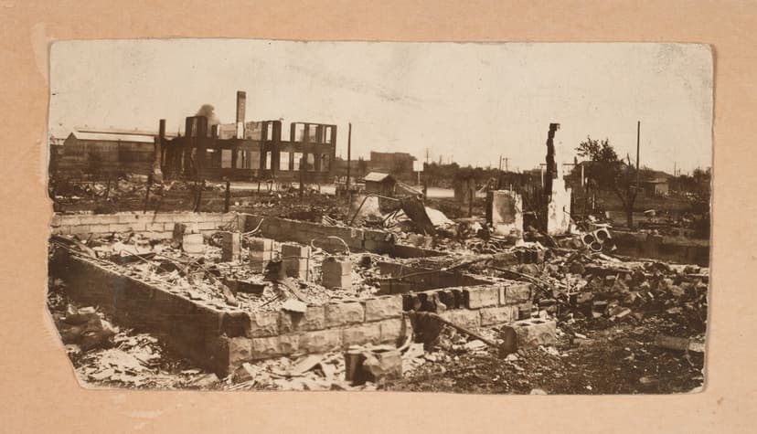 Photograph of Destruction in Greenwood After the Tulsa Race Massacre, 1921