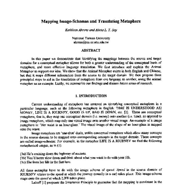 Cognitive linguistics | Language and Culture Class Notes