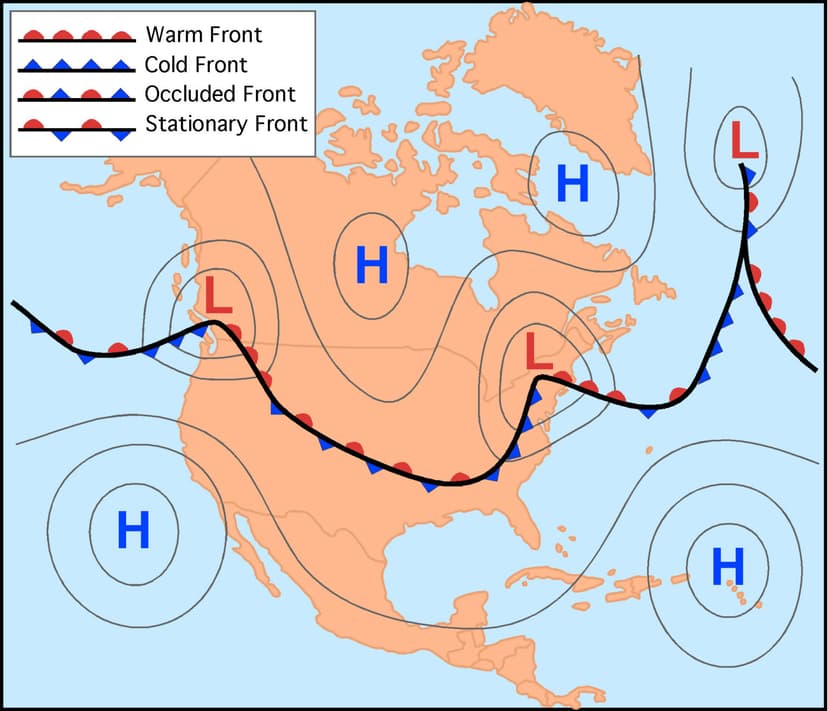 Identify Weather Weather map analysis and interpretation | Meteorology... | Fiveable